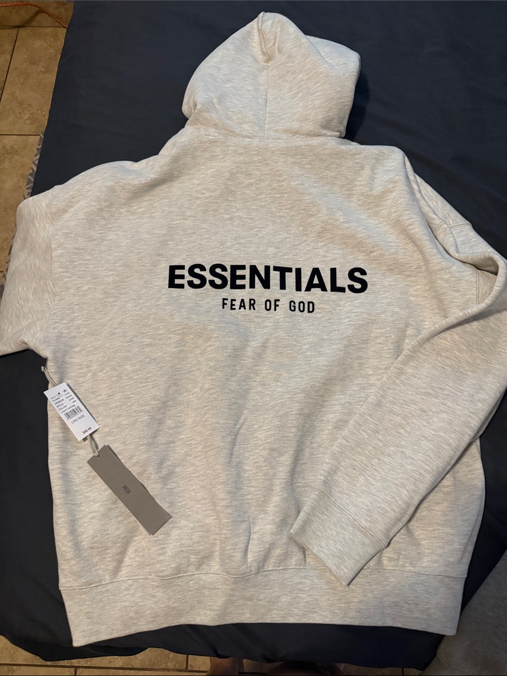 Fear of God Essentials Light Gray Crewneck Hoodie